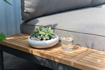 Utomhusset TOPAZ dagbädd + vänster/höger 2-sitssoffa + soffbord 73 cm - magnesiumgrå - Utemöbler & utemiljö - Loungemöbler - Loungeset & loungegrupp