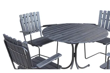 Vaxholm Matgrupp Utomhus Rund - Kaffesvart/Grå - Utemöbler & utemiljö - Loungemöbler - Loungeset & loungegrupp