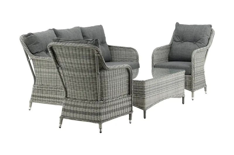 Vikelund Loungegrupp Utomhus - Grå - Utemöbler & utemiljö - Loungemöbler - Loungeset & loungegrupp