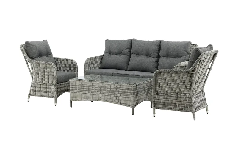 Vikelund Loungegrupp Utomhus - Grå - Utemöbler & utemiljö - Loungemöbler - Loungeset & loungegrupp