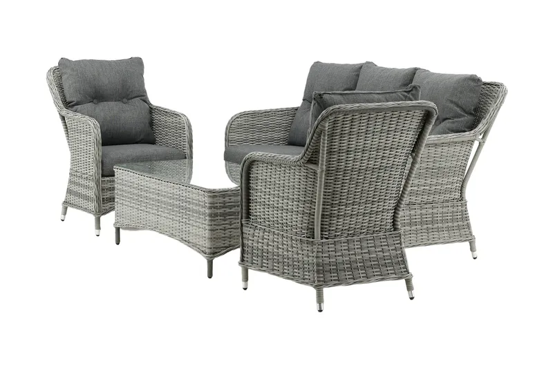 Vikelund Loungegrupp Utomhus - Grå - Utemöbler & utemiljö - Loungemöbler - Loungeset & loungegrupp
