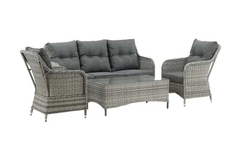 Vikelund Loungegrupp Utomhus - Grå - Utemöbler & utemiljö - Loungemöbler - Loungeset & loungegrupp