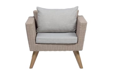 Vittoria xl  Loungegrupp Utomhus 120 cm - Trä/Natur - Utemöbler & utemiljö - Loungemöbler - Loungeset & loungegrupp