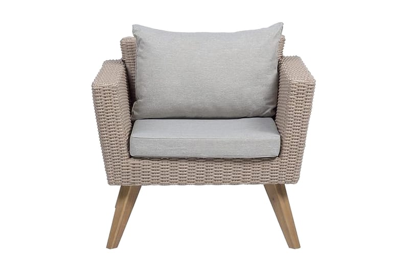 Vittoria xl  Loungegrupp Utomhus 120 cm - Trä/Natur - Utemöbler & utemiljö - Loungemöbler - Loungeset & loungegrupp
