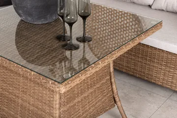 Watford Hörnsoffa Utomhus med Utebord - Brun/Natur - Utemöbler & utemiljö - Loungemöbler - Loungeset & loungegrupp