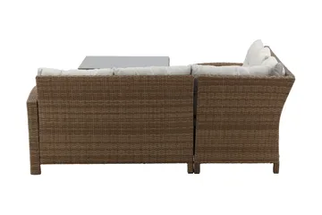 Watford Hörnsoffa Utomhus med Utebord - Brun/Natur - Utemöbler & utemiljö - Loungemöbler - Loungeset & loungegrupp