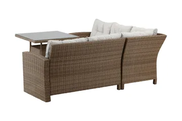Watford Hörnsoffa Utomhus med Utebord - Brun/Natur - Utemöbler & utemiljö - Loungemöbler - Loungeset & loungegrupp