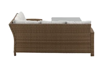 Watford Hörnsoffa Utomhus med Utebord - Brun/Natur - Utemöbler & utemiljö - Loungemöbler - Loungeset & loungegrupp