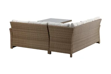 Watford Hörnsoffa Utomhus med Utebord - Brun/Natur - Utemöbler & utemiljö - Loungemöbler - Loungeset & loungegrupp