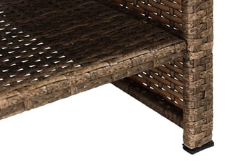 Wisconsin Premium Loungegrupp utomhus - Soffgrupp till uteplats 6-sits - Loungeset konstrotting utemöbler - Sand / Brun / Svarta dynor - Utemöbler & utemiljö - Loungemöbler - Loungeset & loungegrupp