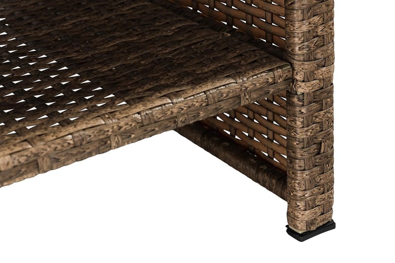 Wisconsin Premium Loungegrupp utomhus - Soffgrupp till uteplats 6-sits - Loungeset konstrotting utemöbler - Sand / Brun / Svarta dynor - Utemöbler & utemiljö - Loungemöbler - Loungeset & loungegrupp