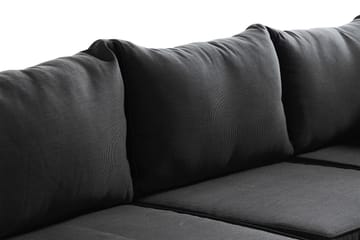 Wisconsin Premium Loungegrupp utomhus - Soffgrupp till uteplats 6-sits - Loungeset konstrotting utemöbler - Sand / Brun / Svarta dynor - Utemöbler & utemiljö - Loungemöbler - Loungeset & loungegrupp