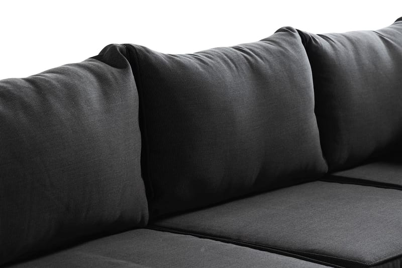 Wisconsin Premium Loungegrupp utomhus - Soffgrupp till uteplats 6-sits - Loungeset konstrotting utemöbler - Sand / Brun / Svarta dynor - Utemöbler & utemiljö - Loungemöbler - Loungeset & loungegrupp