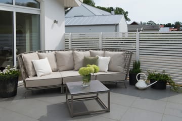 Loungesoffa Hillerstorp Jet Set 3-Sits - Beige - Utemöbler & utemiljö - Loungemöbler - Loungesoffor