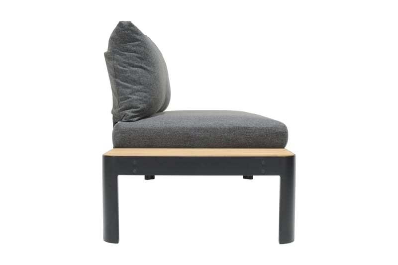 2-sits Portals Soffa - Teak/Svart - Loungesoffor - Balkongsoffa - Utesoffa