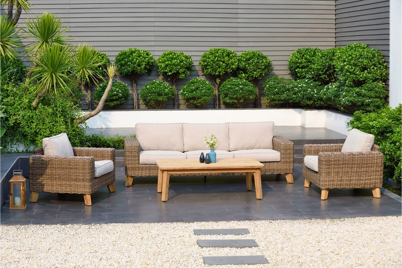 3-sits Soffa Bahamas - Beige - Utemöbler & utemiljö - Loungemöbler - Loungesoffor