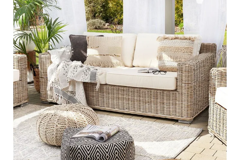 Apriliana 2-sits Utesoffa - Konstrotting/Ljusbrun - Utemöbler & utemiljö - Loungemöbler - Loungesoffor