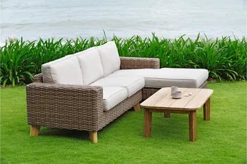 Barbados 2-sits Utesoffa Höger - Beige - Utemöbler & utemiljö - Loungemöbler - Loungesoffor