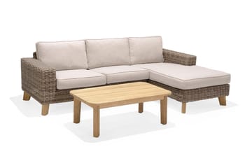 Barbados Utesoffa med Armstöd Vänster - Beige - Utemöbler & utemiljö - Loungemöbler - Loungesoffor