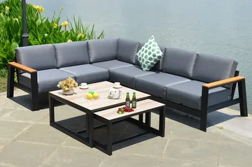 Felino Utesoffagrup med Hörnsoffa Utomhus Svart - Utemöbler & utemiljö - Loungemöbler - Loungeset & loungegrupp