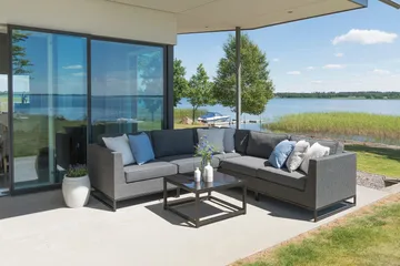 Hillerstorp Adelshamn Hörnsoffa Utomhus - Grå - Utemöbler & utemiljö - Loungemöbler - Loungeset & loungegrupp