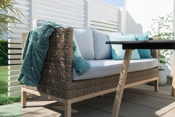 Hillerstorp Fyrsnäs 3-Sits Utesoffa - Grå|Brun - Utemöbler & utemiljö - Loungemöbler - Loungesoffor