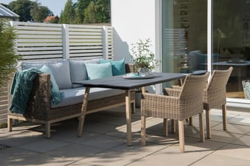 Hillerstorp Fyrsnäs 3-Sits Utesoffa - Grå|Brun - Utemöbler & utemiljö - Loungemöbler - Loungesoffor