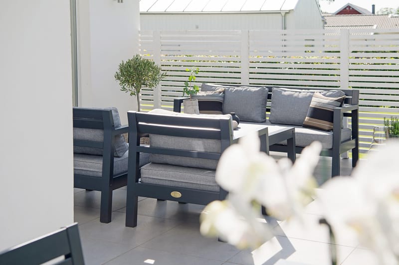 Hillerstorp Stoltö Lounge Utesoffa - Grå|Svart - Utemöbler & utemiljö - Loungemöbler - Loungesoffor