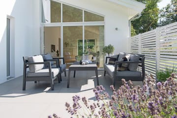 Hillerstorp Utestoltö Lounge Utesoffa - Grå|Svart - Utemöbler & utemiljö - Loungemöbler - Loungesoffor