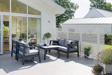 Hillerstorp Utestoltö Lounge Utesoffa - Grå|Svart - Utemöbler & utemiljö - Loungemöbler - Loungesoffor