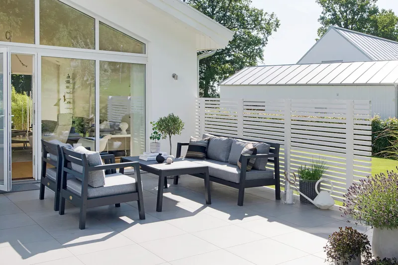 Hillerstorp Utestoltö Lounge Utesoffa - Grå|Svart - Utemöbler & utemiljö - Loungemöbler - Loungesoffor