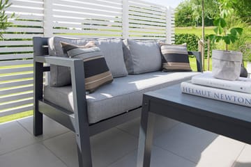 Hillerstorp Utestoltö Lounge Utesoffa - Grå|Svart - Utemöbler & utemiljö - Loungemöbler - Loungesoffor