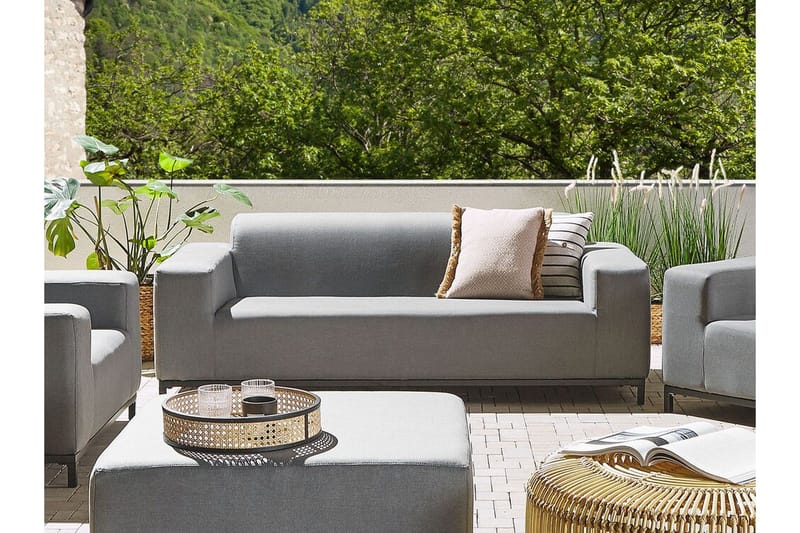 Hughen 3-sits Utesoffa - Grå/Svart - Utemöbler & utemiljö - Loungemöbler - Loungesoffor