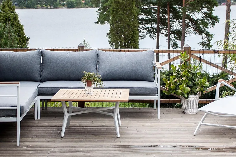 Mexico Hörnsoffa Utomhus - Vit - Utemöbler & utemiljö - Utesoffa - Trädgårdssoffa