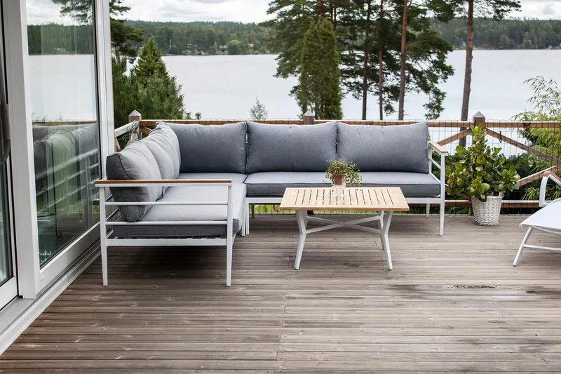 Mexico Hörnsoffa Utomhus - Vit - Utemöbler & utemiljö - Utesoffa - Trädgårdssoffa