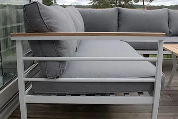 Mexico Hörnsoffa Utomhus - Vit - Utemöbler & utemiljö - Utesoffa - Trädgårdssoffa