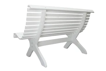 Norvald Trädgårdsbänk 140 cm - Vit - Utemöbler & utemiljö - Loungemöbler - Loungesoffor