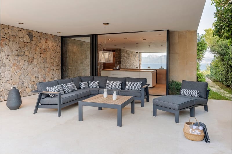 Palau 2-sits Utesoffa Vänster - Grå - Utemöbler & utemiljö - Loungemöbler - Loungesoffor