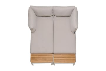 Portals Utesoffa 2-sits - Teak/Vit - Utemöbler & utemiljö - Loungemöbler - Loungesoffor