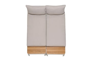 Portals Utesoffa 2-sits - Teak/Vit - Utemöbler & utemiljö - Loungemöbler - Loungesoffor