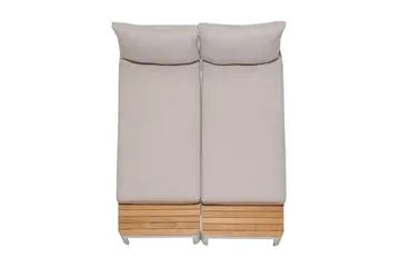 Portals Utesoffa 2-sits - Teak/Vit - Utemöbler & utemiljö - Loungemöbler - Loungesoffor