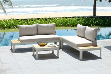 Portals Utesoffa 2-sits - Teak/Vit - Utemöbler & utemiljö - Loungemöbler - Loungesoffor