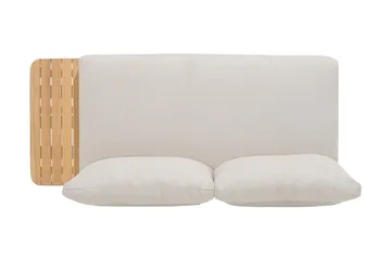 Portals Utesoffa 2-sits - Teak/Vit - Utemöbler & utemiljö - Loungemöbler - Loungesoffor