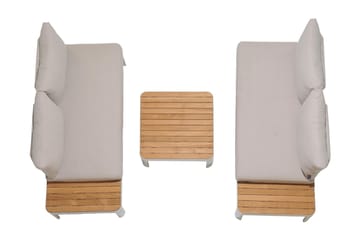 Portals Utesoffa 2-sits - Teak/Vit - Utemöbler & utemiljö - Loungemöbler - Loungesoffor