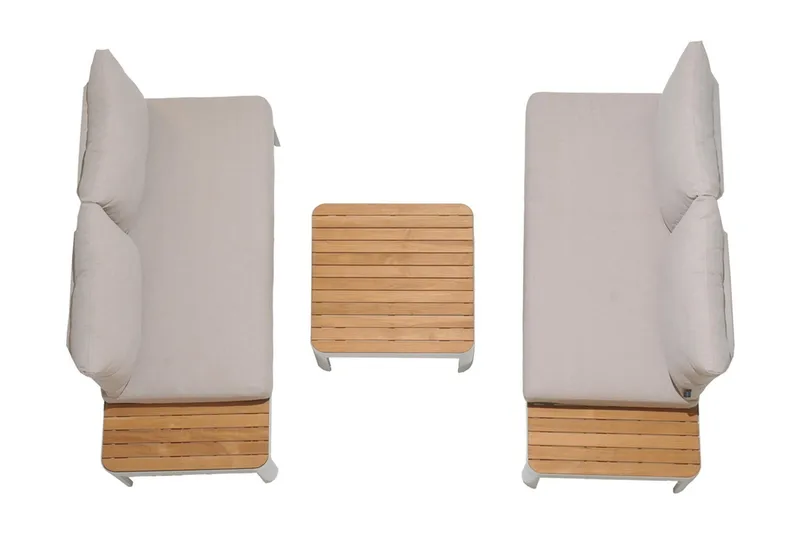 Portals Utesoffa 2-sits - Teak/Vit - Utemöbler & utemiljö - Loungemöbler - Loungesoffor