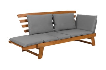 Portici Trädgårdssoffa 210 cm - Trä/Natur - Utemöbler & utemiljö - Loungemöbler - Loungesoffor
