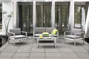 Tirrena Trädgårdssoffa 142 cm - Ljusgrå - Utemöbler & utemiljö - Loungemöbler - Loungesoffor