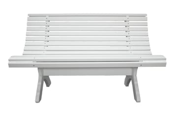Trädgårdsbänk Norvald 140 cm Vit - Vit - Utemöbler & utemiljö - Loungemöbler - Loungesoffor