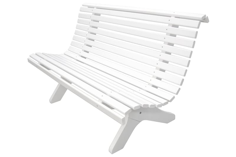 Trädgårdsbänk Norvald 140 cm Vit - Vit - Utemöbler & utemiljö - Loungemöbler - Loungesoffor