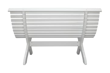 Trädgårdsbänk Norvald 140 cm Vit - Vit - Utemöbler & utemiljö - Loungemöbler - Loungesoffor